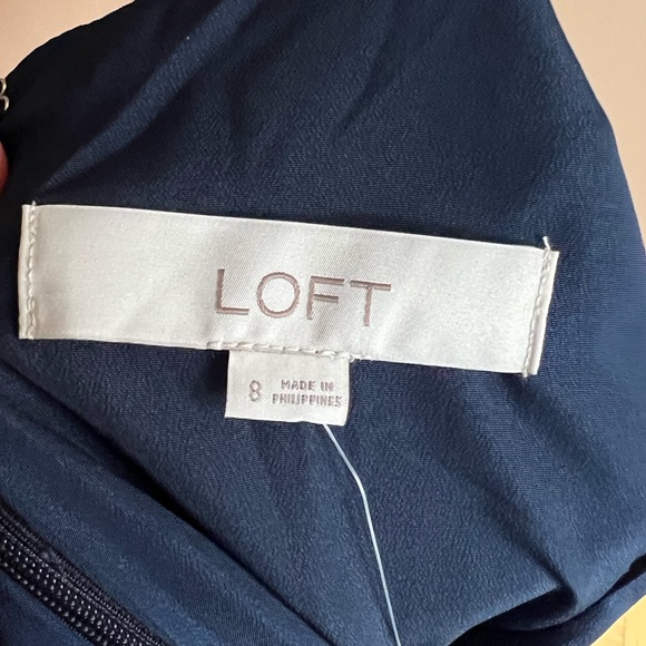 LOFT back tie flutter sleeve shift dress Size 8 - Picture 3 of 4